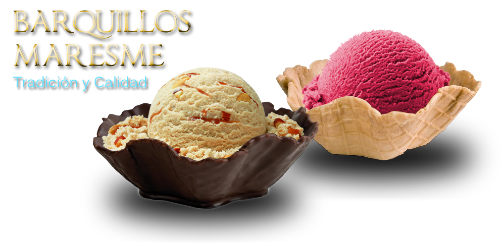 Barquillos y galletas para helado